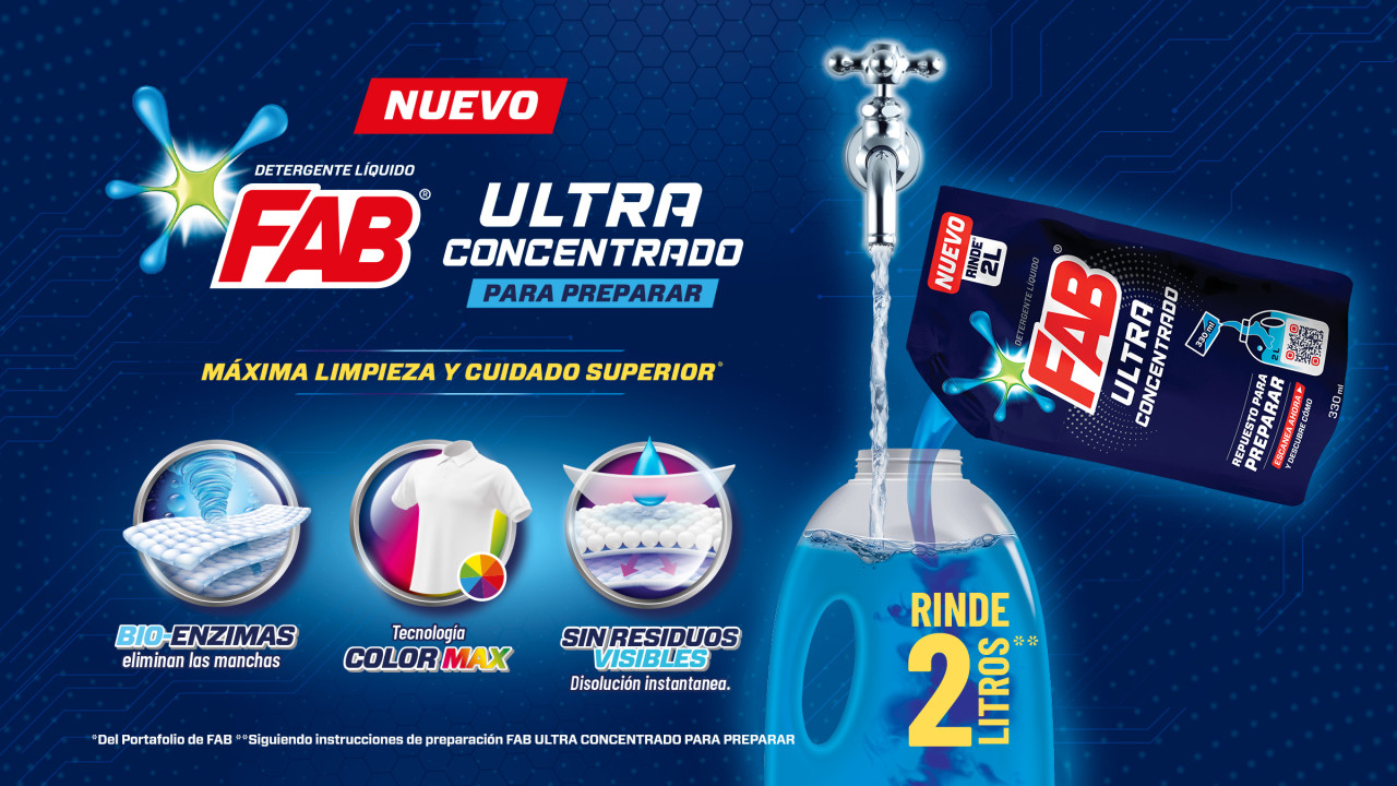 NuevoDetergente LíquidoFab Ultra Concentrado