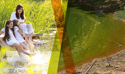 agua limpia y agua sucia